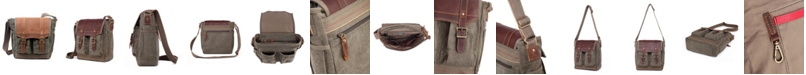 TSD BRAND Turtle Ridge 4-Pocket Canvas Crossbody Bag